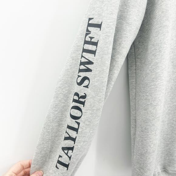 Taylor Swift Womens Fleece Quarter Zip Pullover Eras‎ Tour Sweatshirt 2XL Gray - Picture 4 of 9